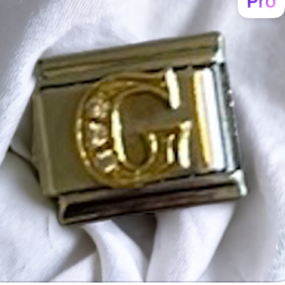 ZOPPINI (nomination) 2/$25 letter G with crystals bracelet link